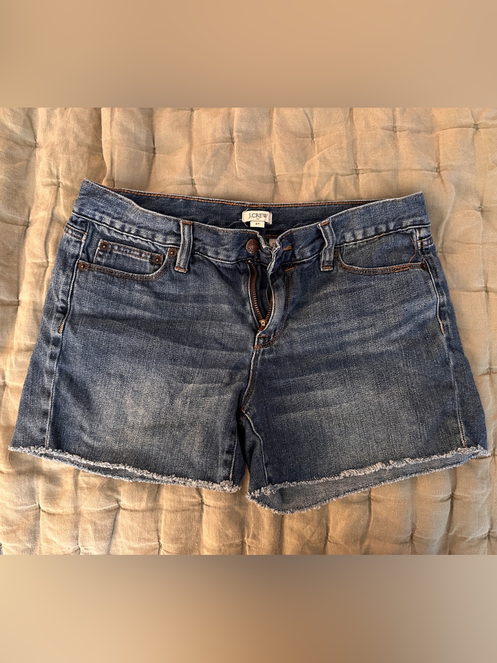 J. Crew Factory Women's Distressed Denim Jean Shorts - Size 27